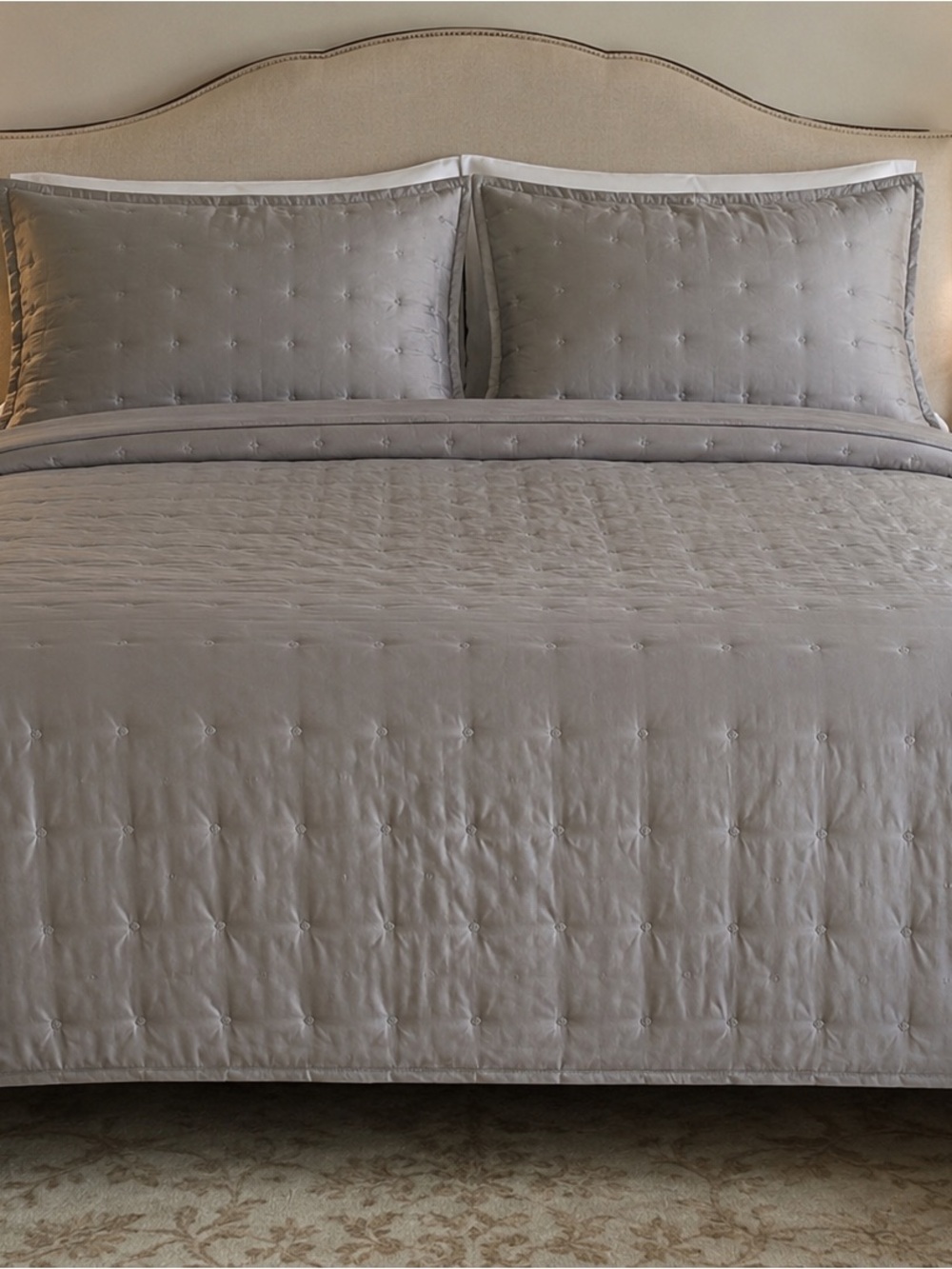 Fieldcrest Luxury King Comforter Quilt + 2 King Shams